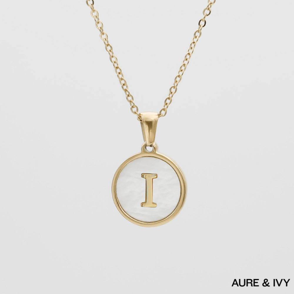 Celestia Opal Initial Necklace
