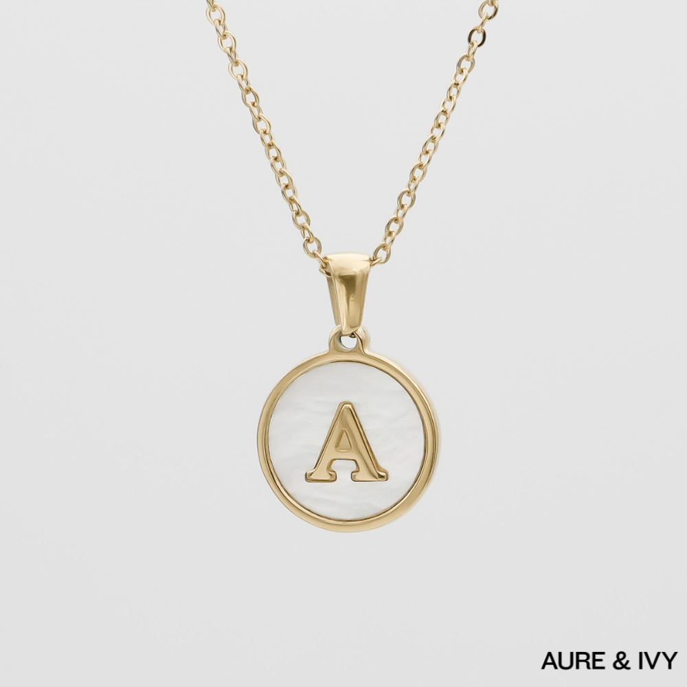 Celestia Opal Initial Necklace