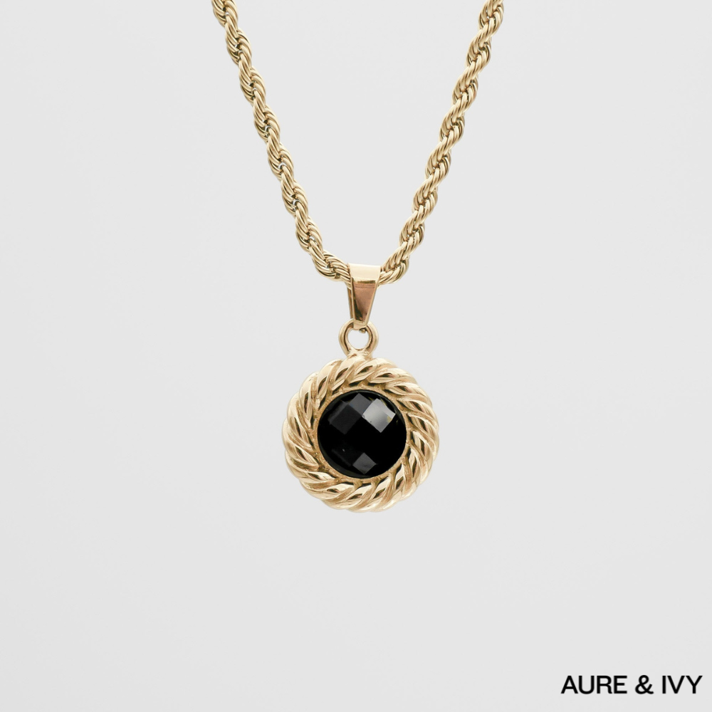 Esme Onyx Round Necklace