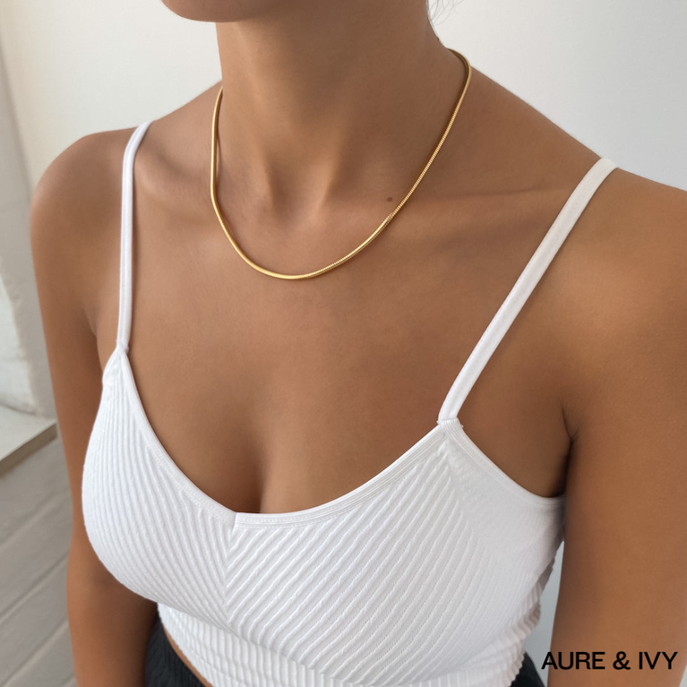 Snake Chain Necklace | Gold