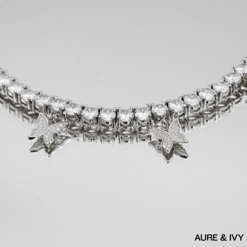 Icy Butterfly CZ Choker