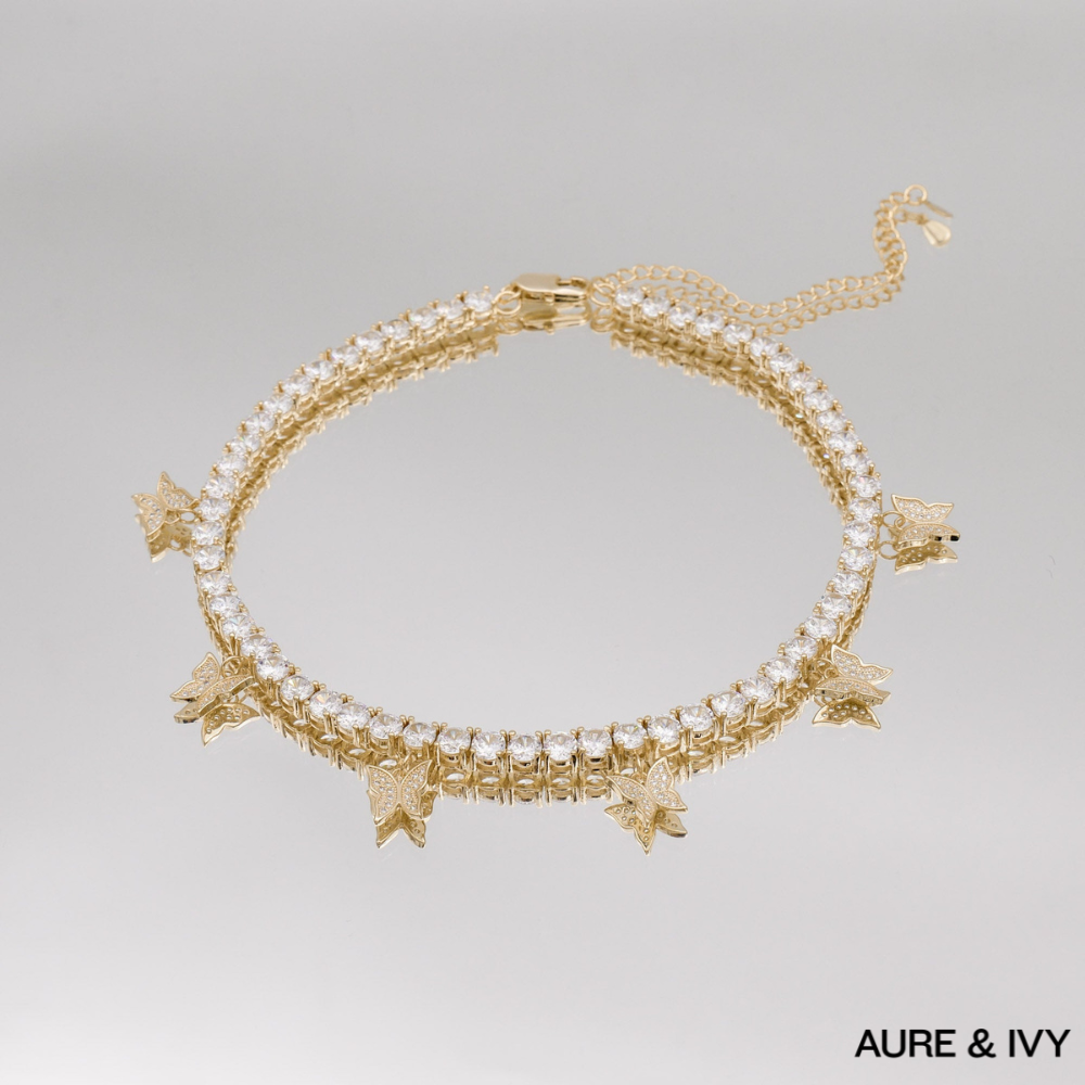 Icy Butterfly CZ Choker