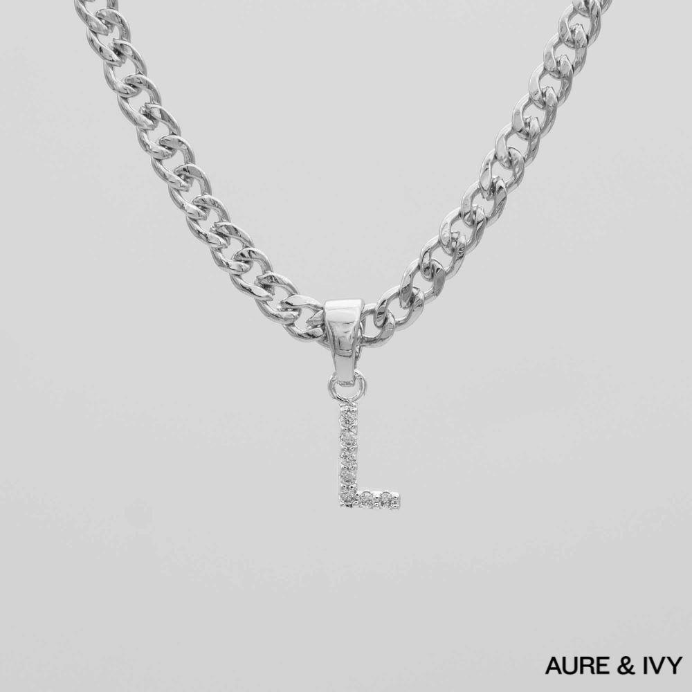 ICY Initial Necklace | Cuban