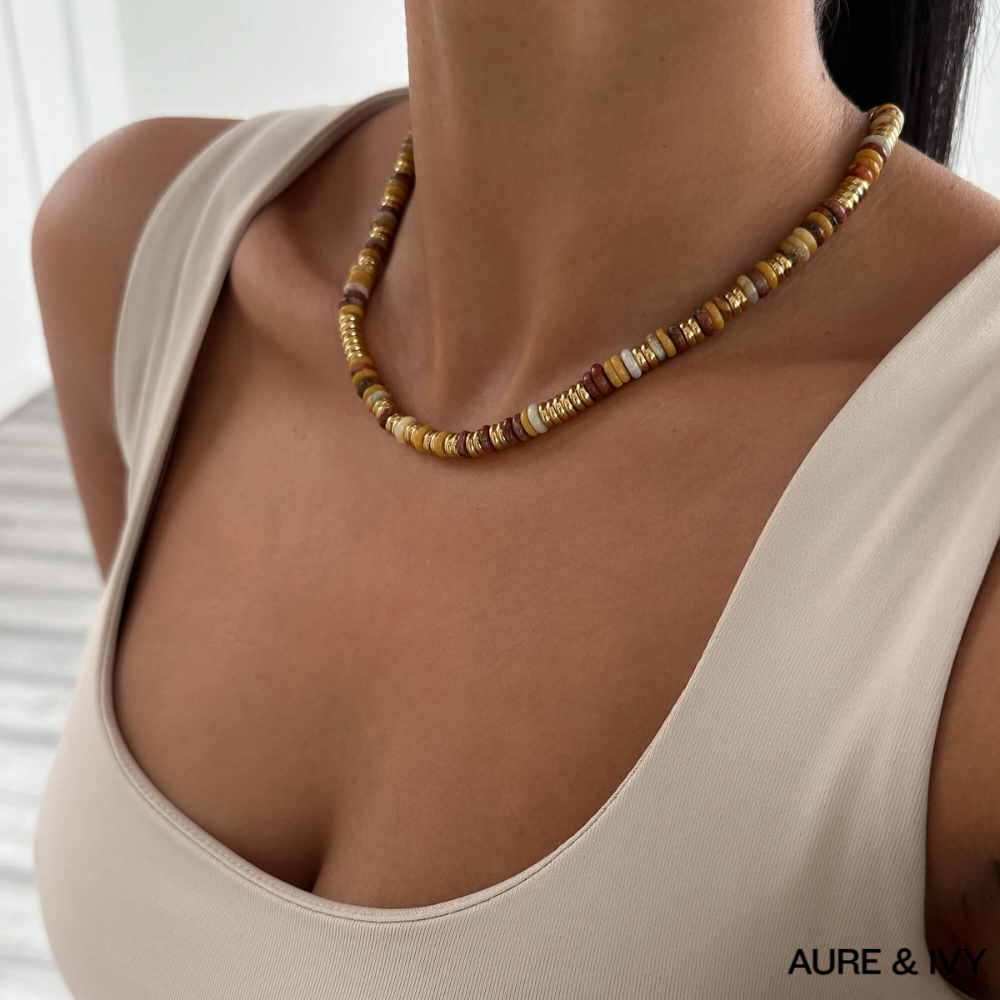 Harmony Natural Stone Beaded Necklace