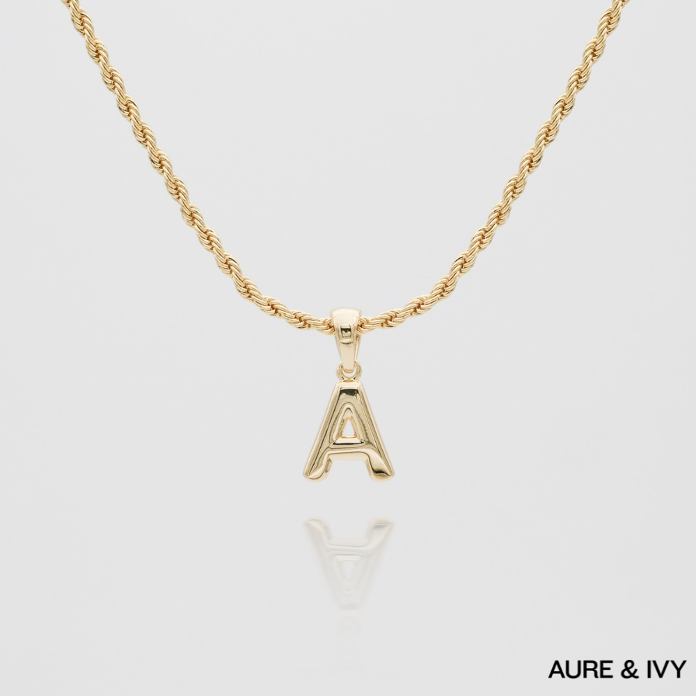 Mini Bubble Initial Necklace