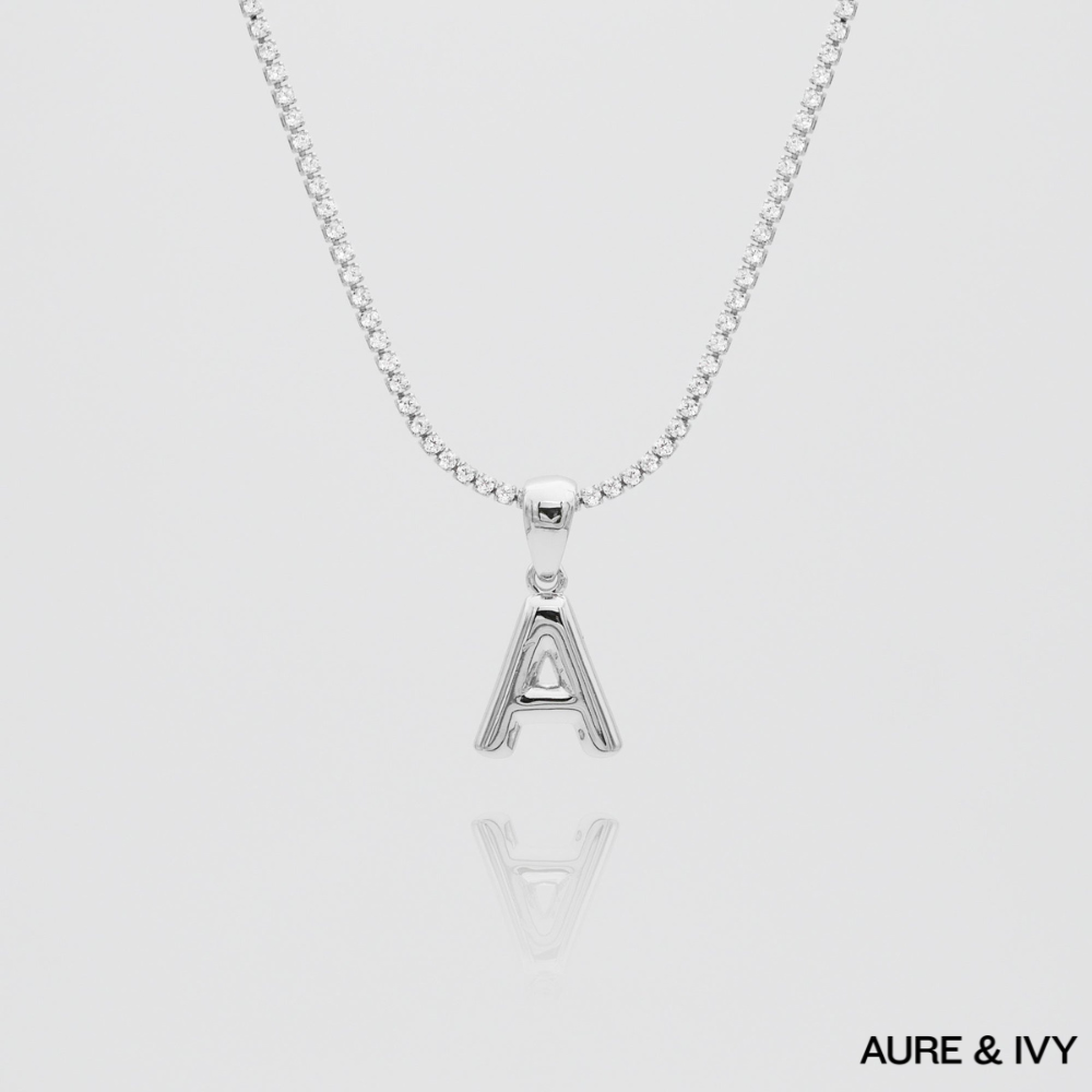 Mini Bubble Initial Necklace