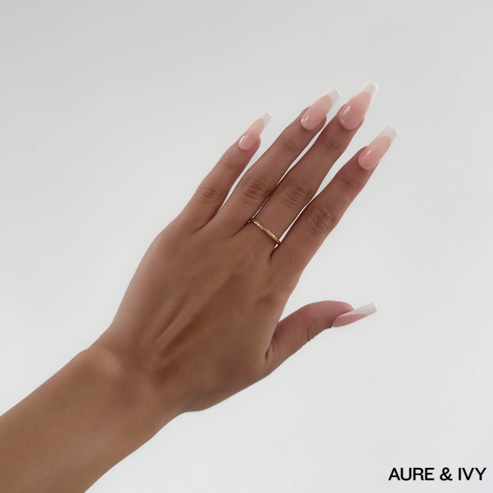 Luiza Hammered Band Ring