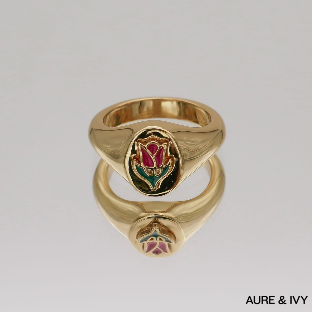 Tulip Signet Ring