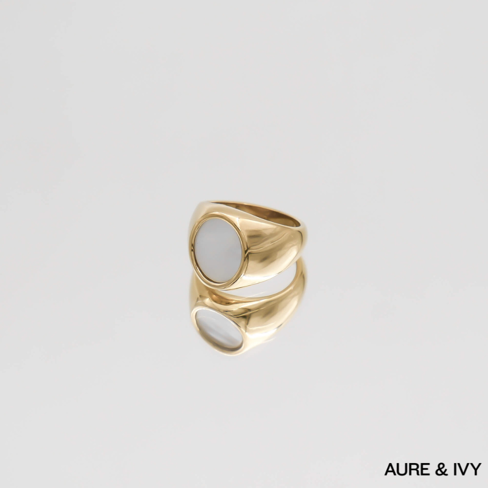 Lani Opal Oval Signet Ring