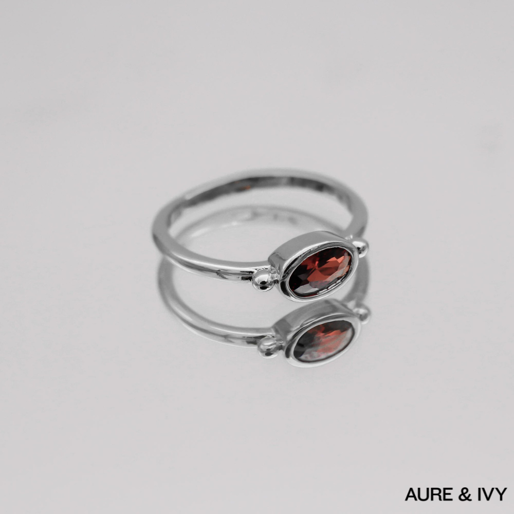 Mirena Birthstone Ring | Silver