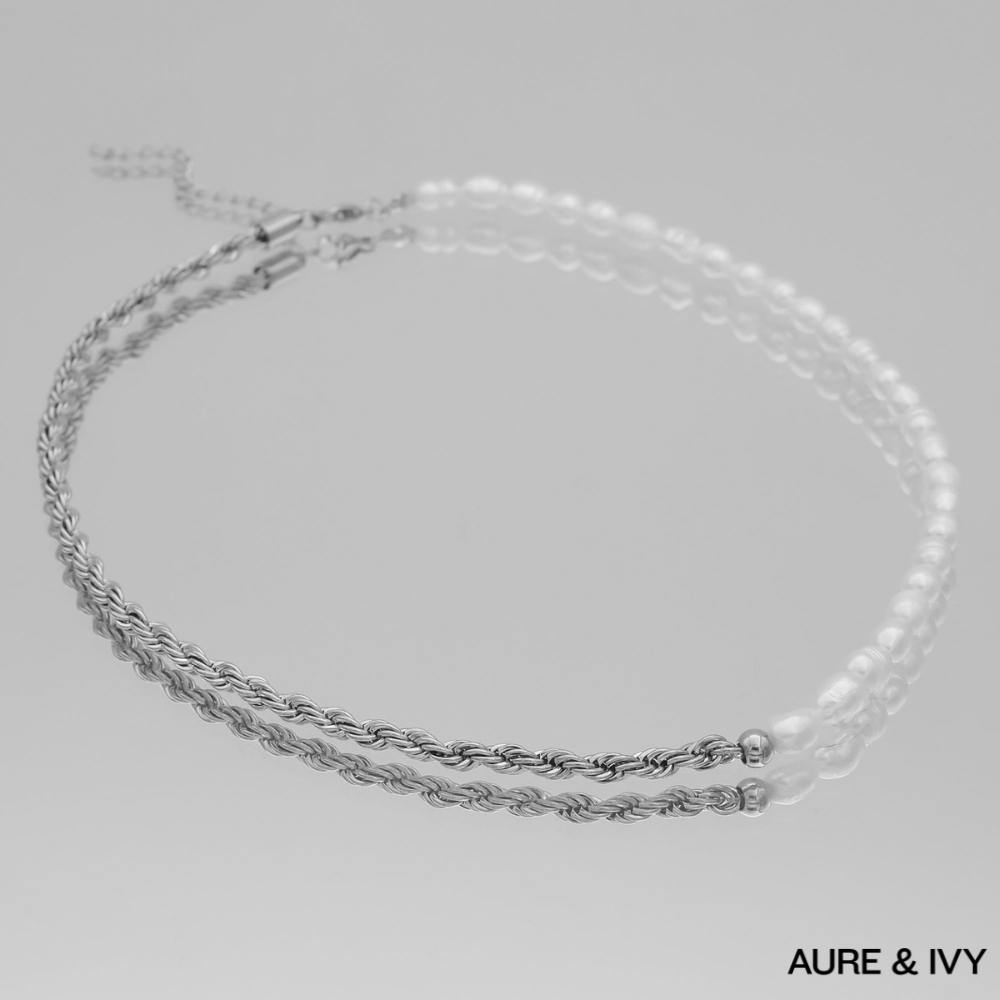 Oceane Braided Pearl Necklace