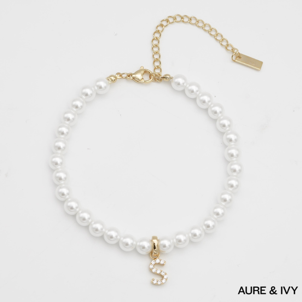 Elysée Pearl Charm Anklet