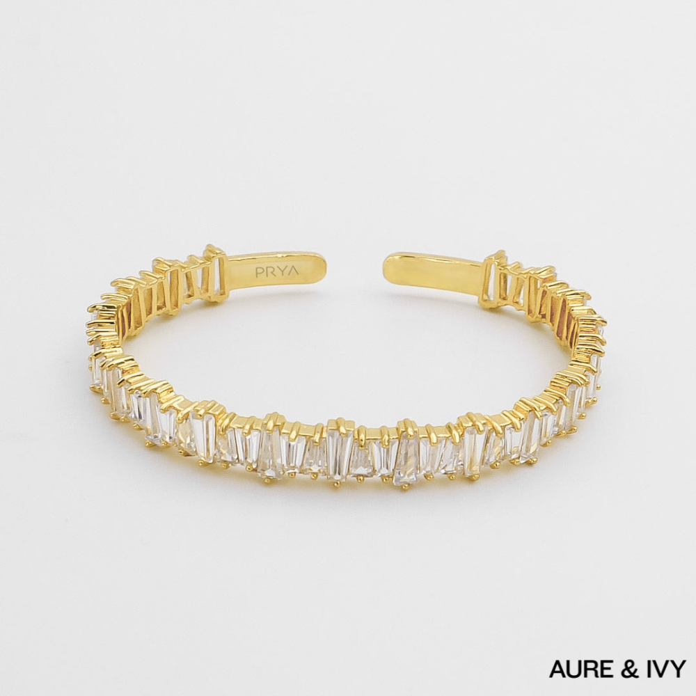 Jada Baguette CZ Bracelet Thick | Gold