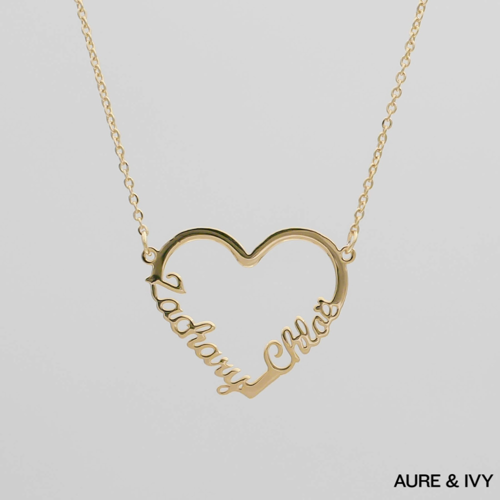 Heart Double Name Necklace