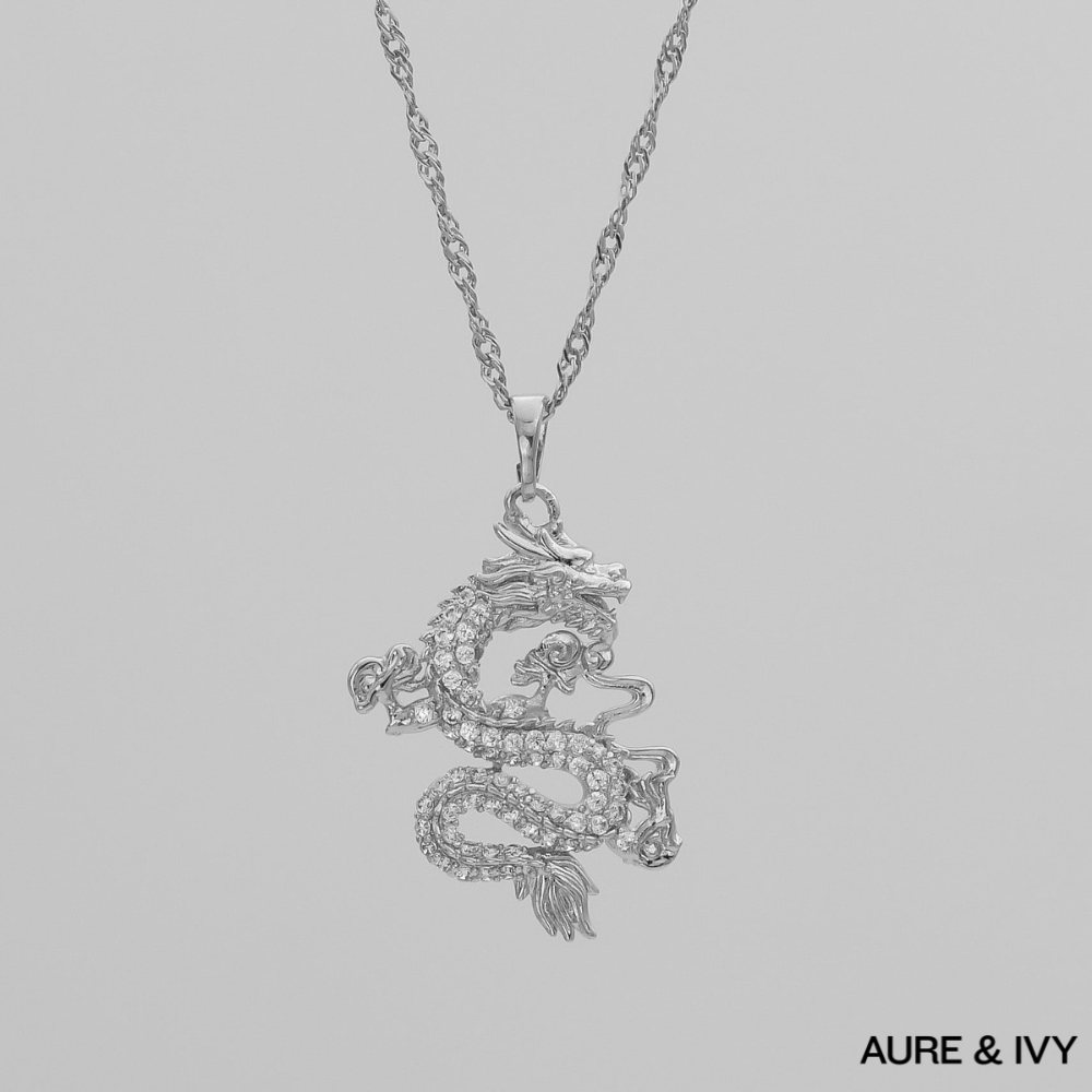 CZ Dragon Necklace