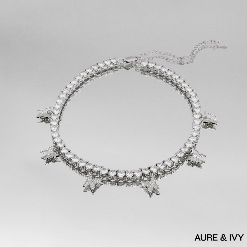 Icy Butterfly CZ Choker