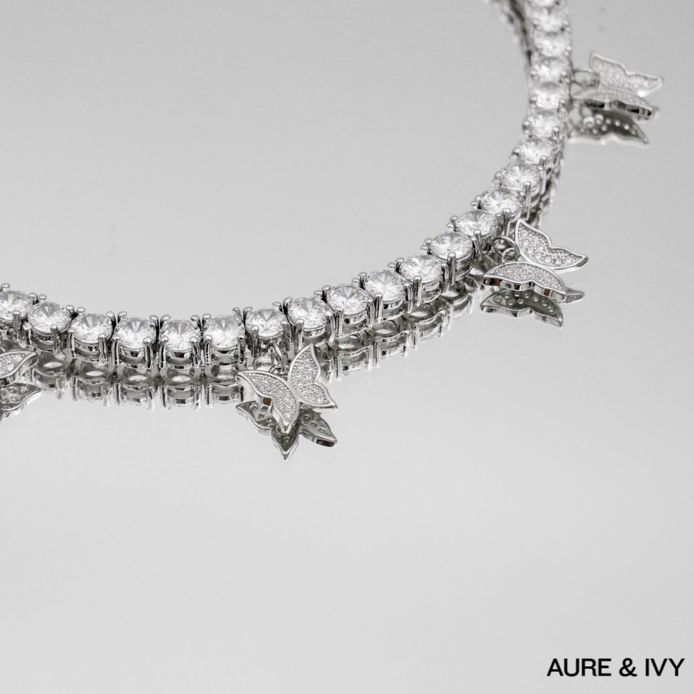 Icy Butterfly CZ Choker