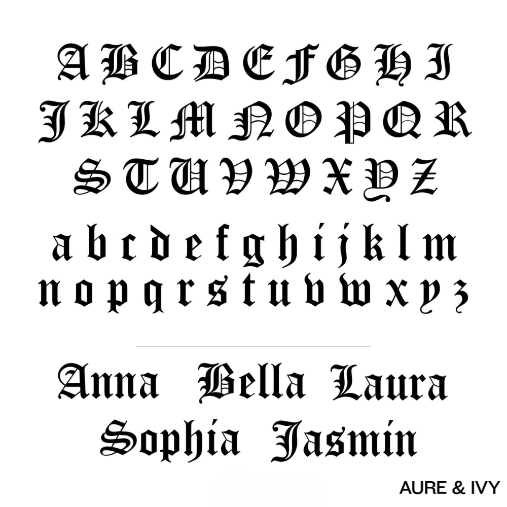 Old English Name Plate Necklace
