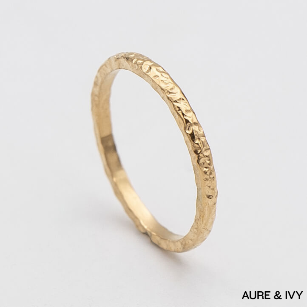Luiza Hammered Band Ring