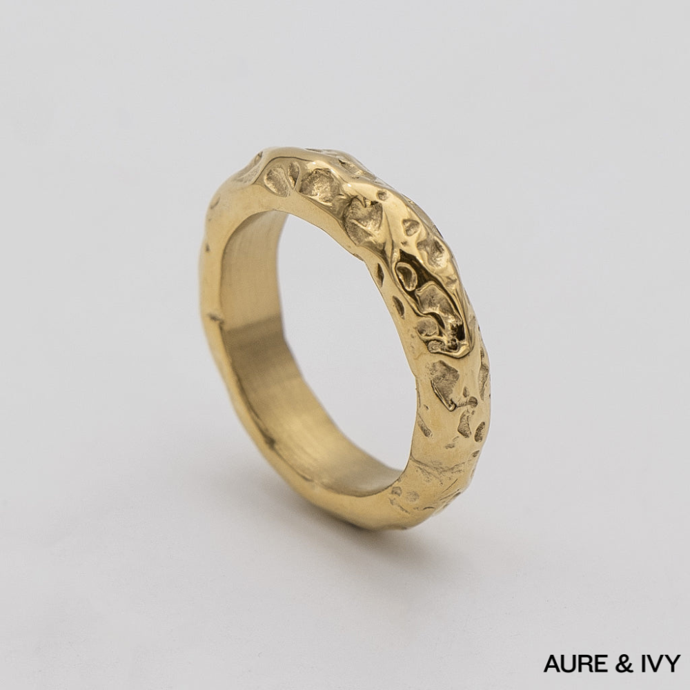 Astrid Hammered Band Ring