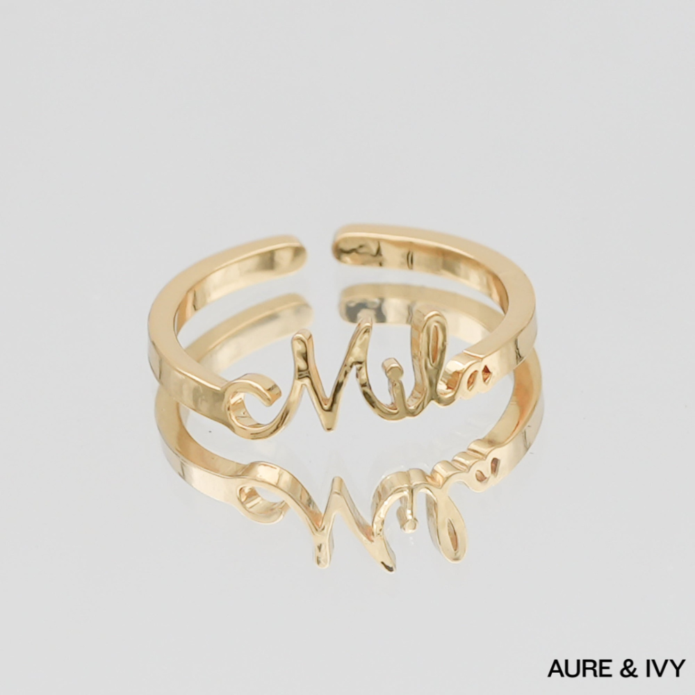 London Custom Name Ring