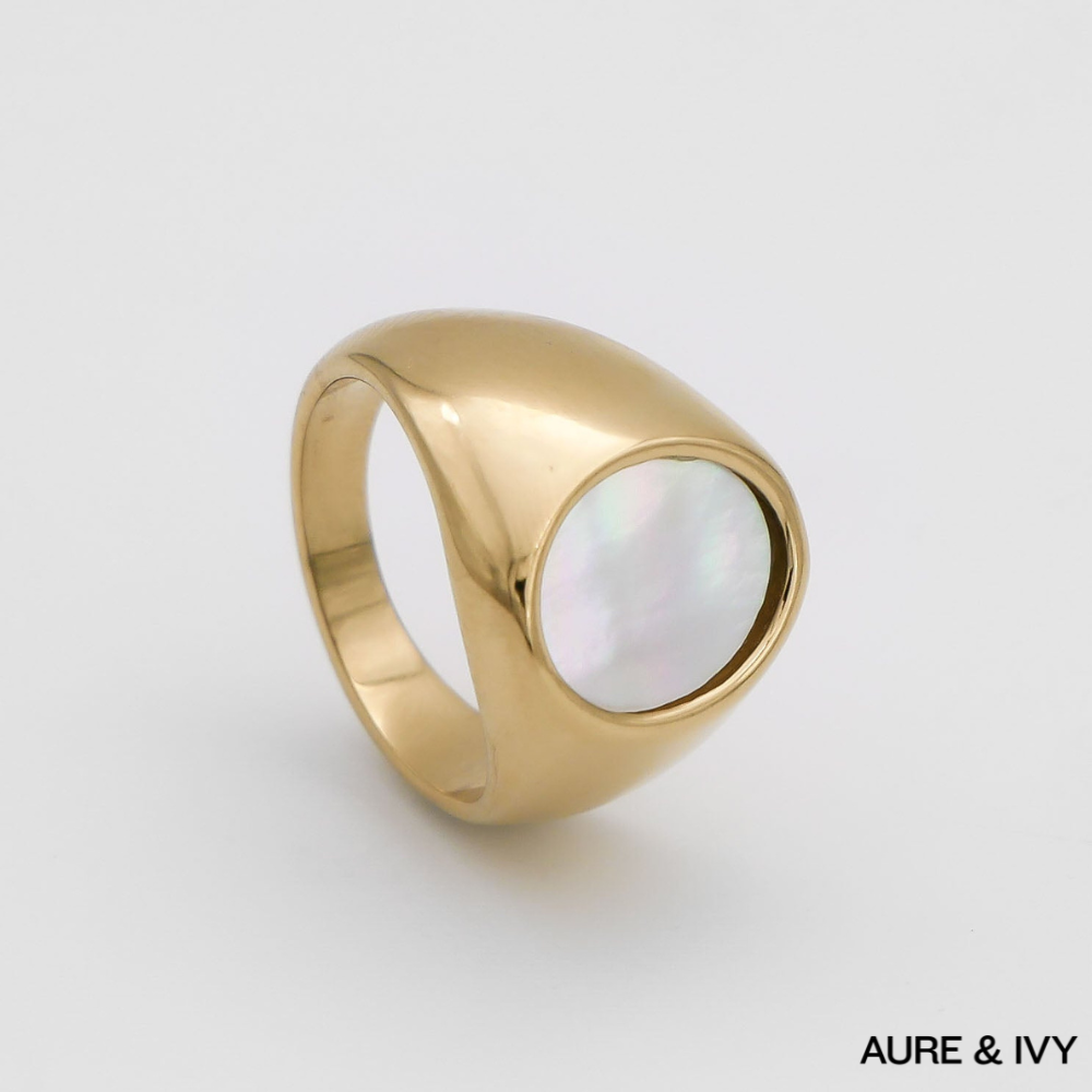 Lani Opal Oval Signet Ring