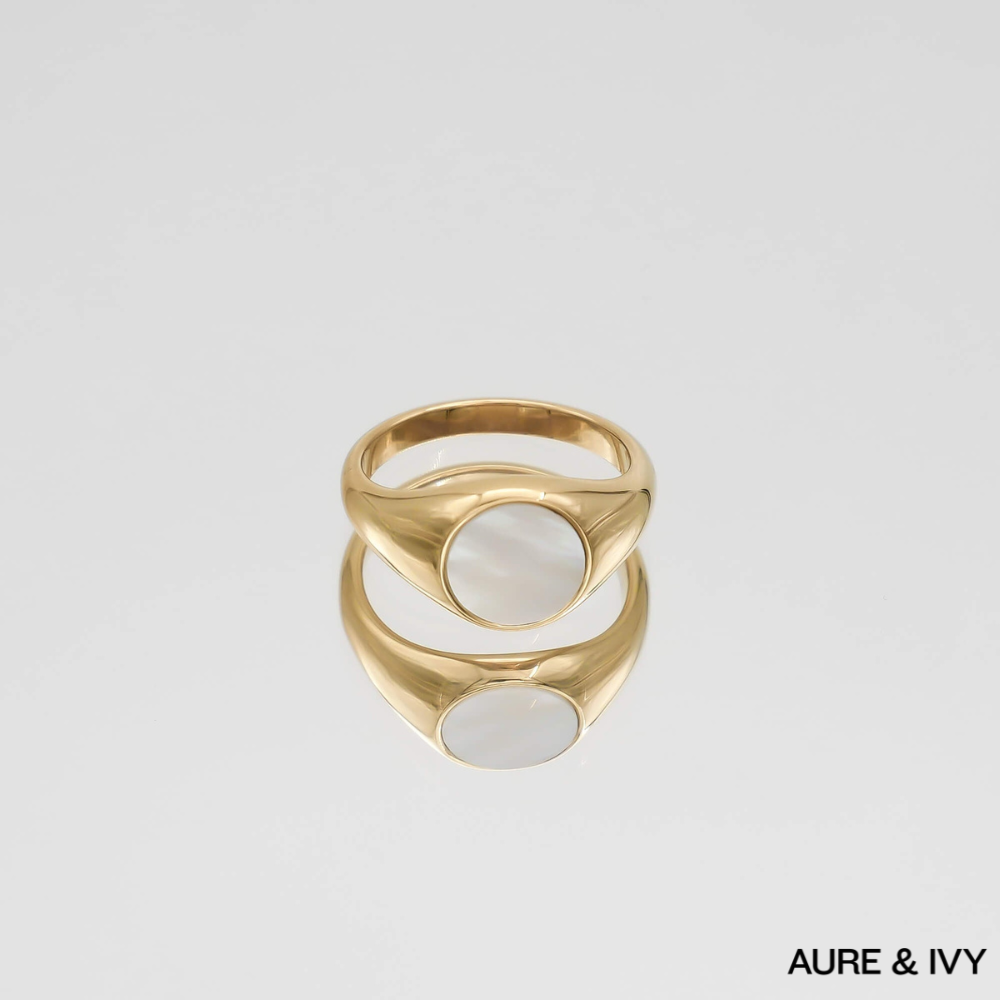 Iris Opal Signet Ring