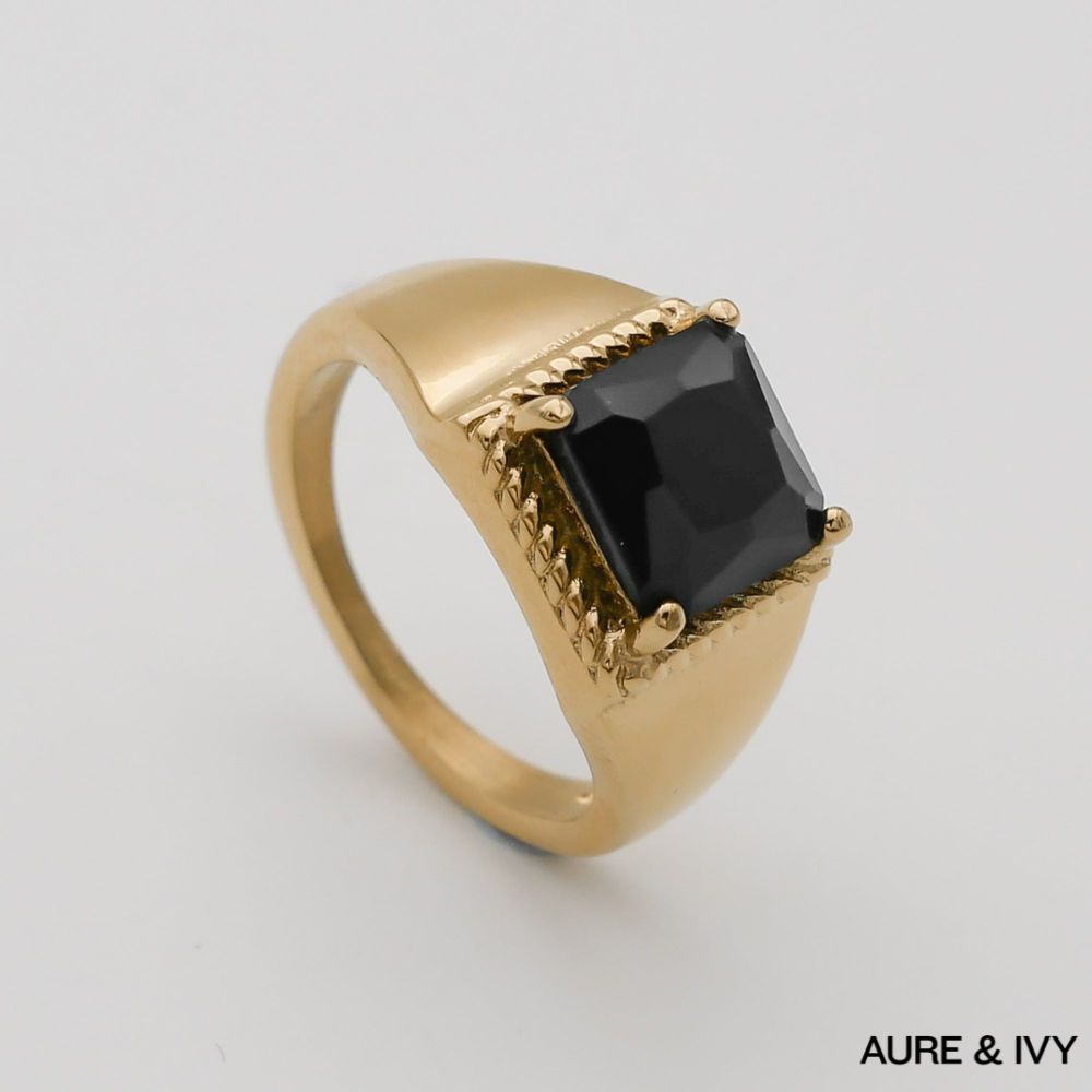 Solara Gemstone Signet Ring