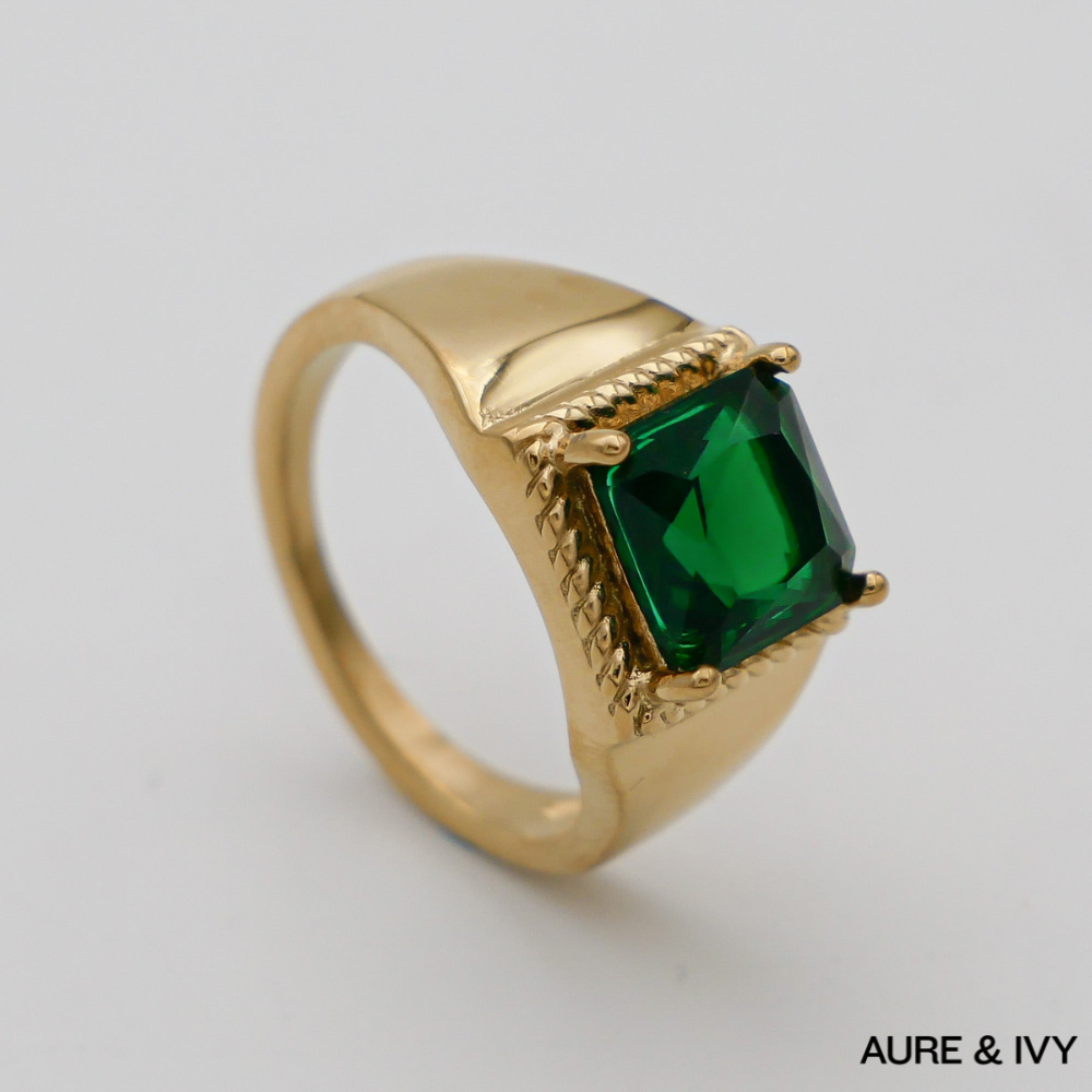 Solara Gemstone Signet Ring