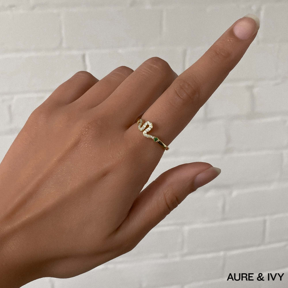 Emerald Serpent Ring