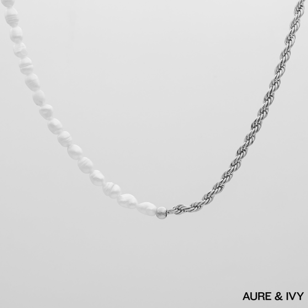 Oceane Braided Pearl Necklace