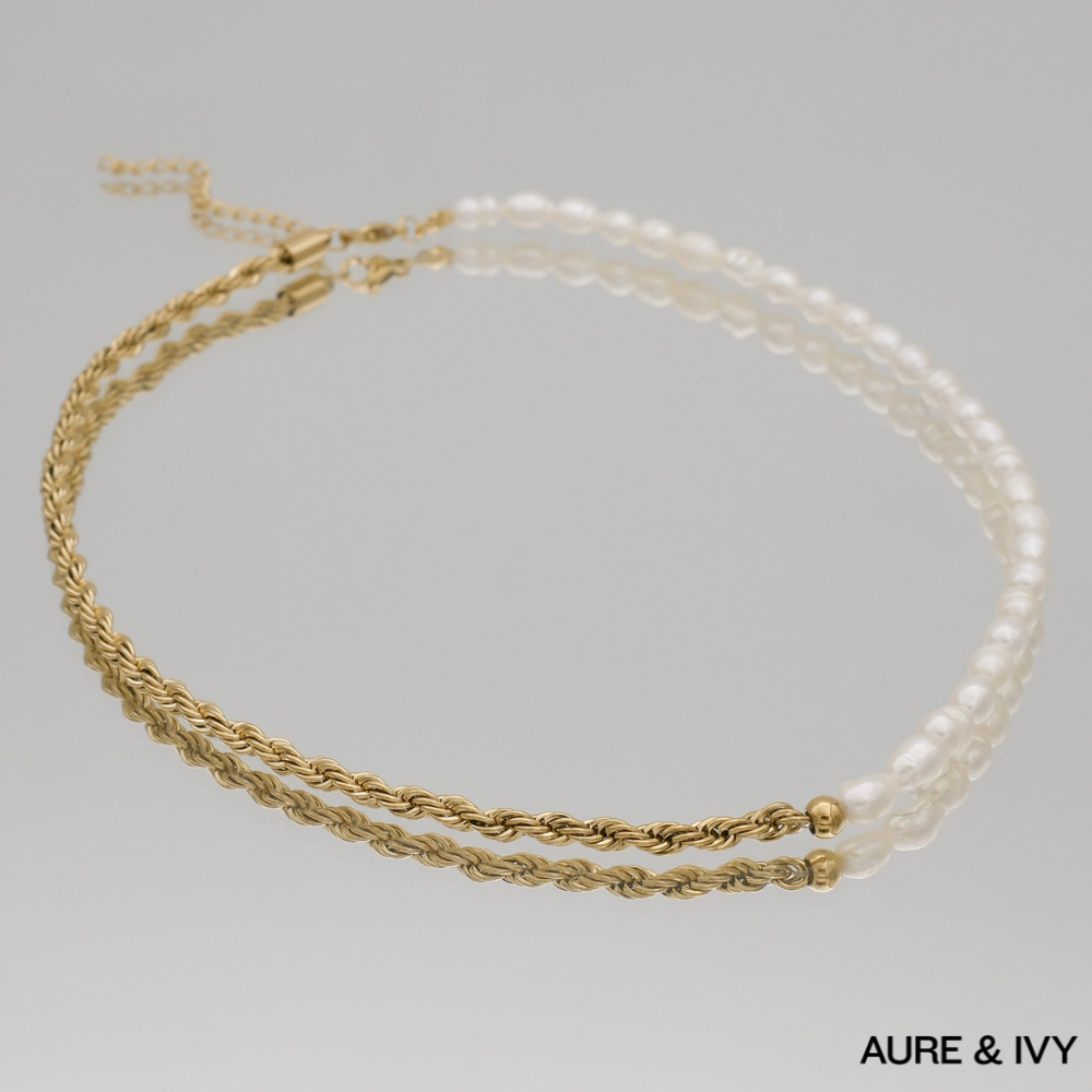 Oceane Braided Pearl Necklace