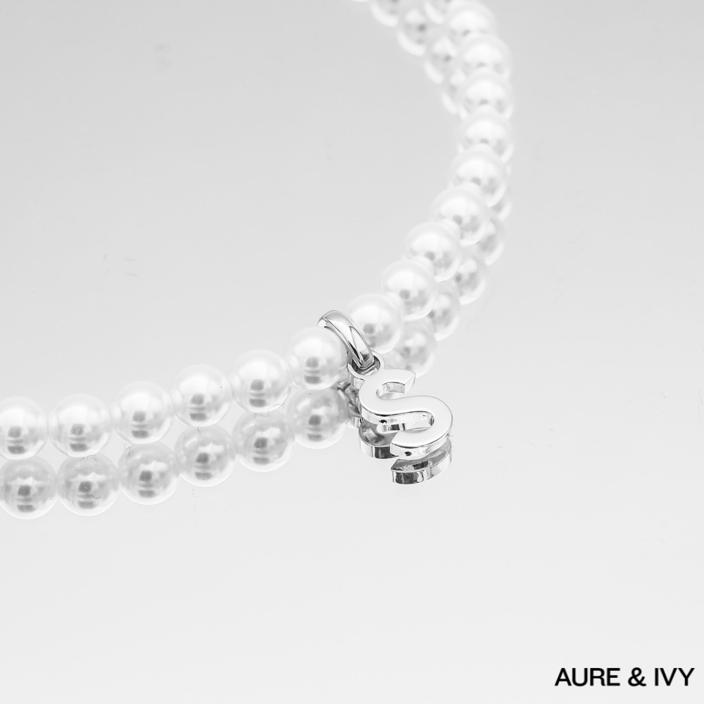 Maravie Initial Pearl Chain