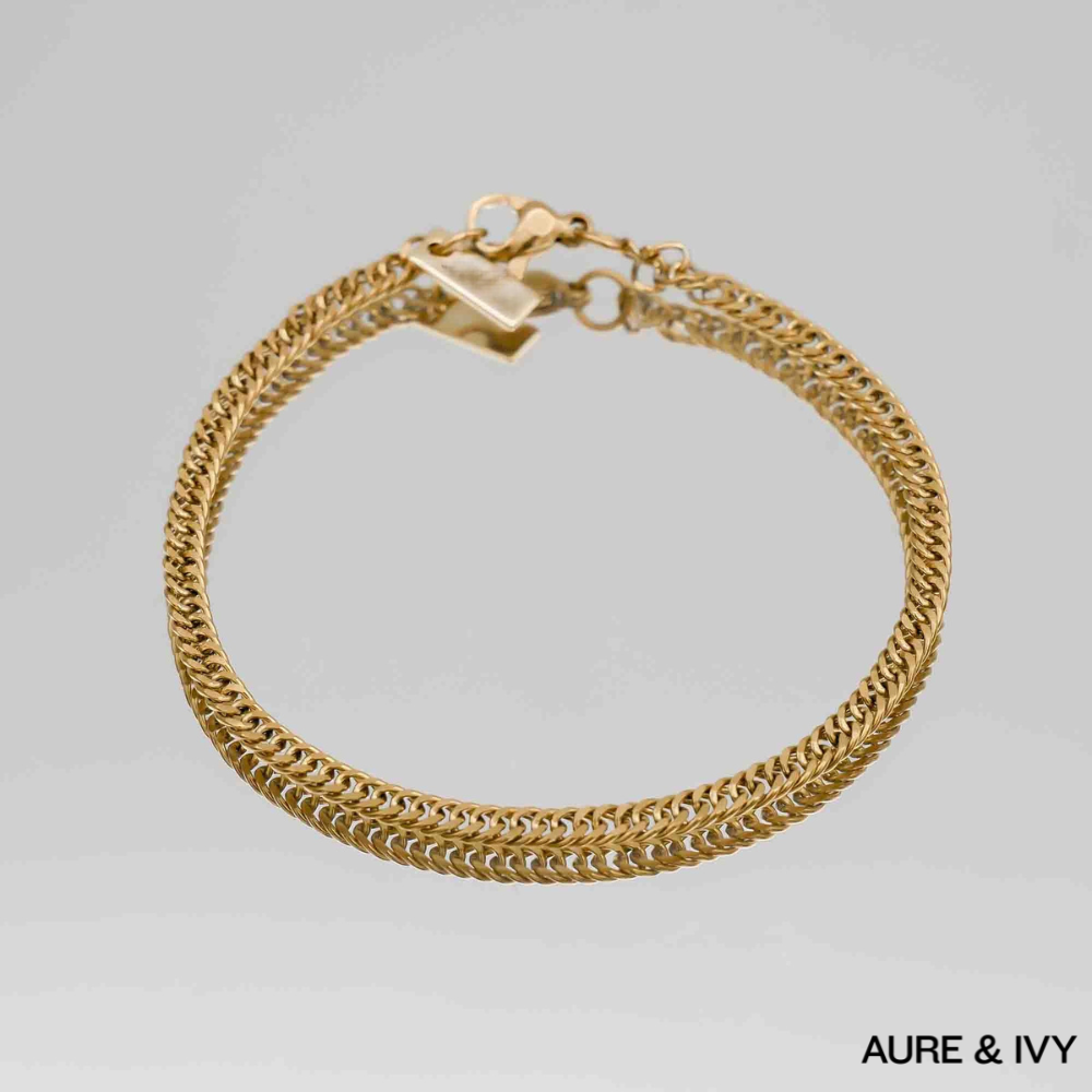 Double Link Curb Chain Bracelet