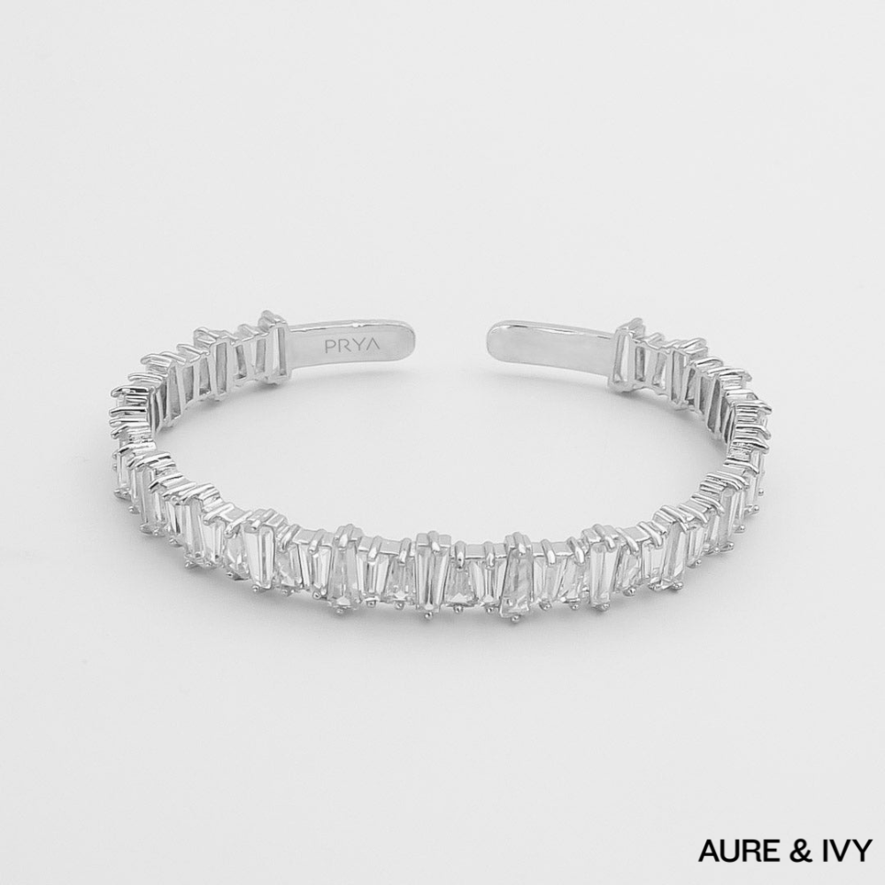 Jada Baguette CZ Bracelet Thick  | Silver